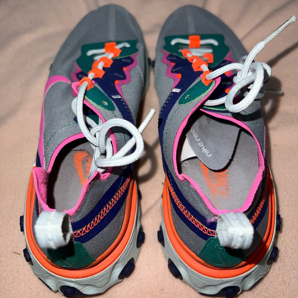 Womens Nike React Element 55 'Wolf Grey Fuchsia'